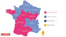 خريطة نتائج الانتخابات الإقليمية 2015 في فرنسا