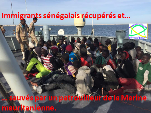 Sauvetage de dizaines d’immigrants clandestins sénégalais par la Marine mauritanienne