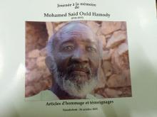 Mohamed Said Ould Hamody sur la page de couverture du fascicule en image.